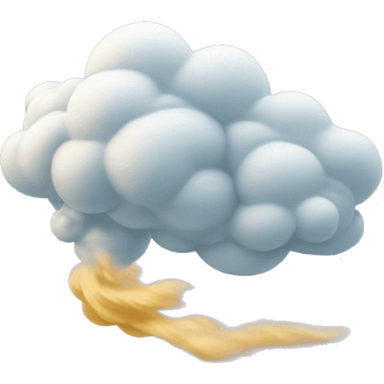 a windy cloud, being blown emoji