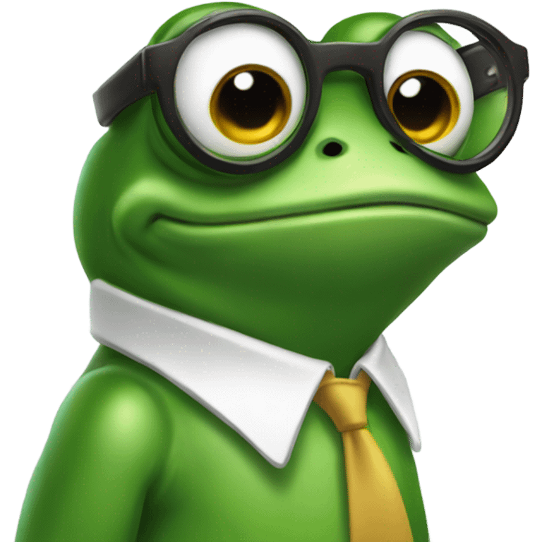 geeking frog emoji