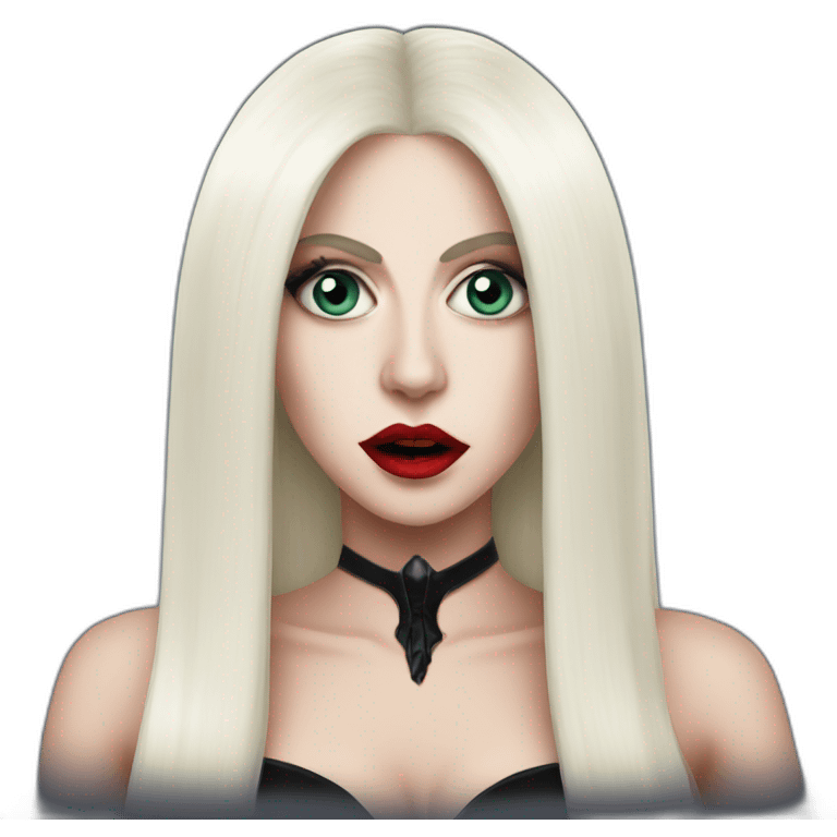 Lady Gaga as a vampire emoji