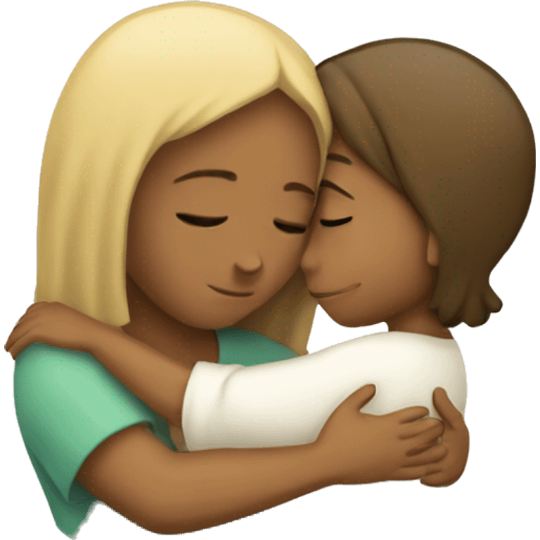 Girl hugging Jesus emoji