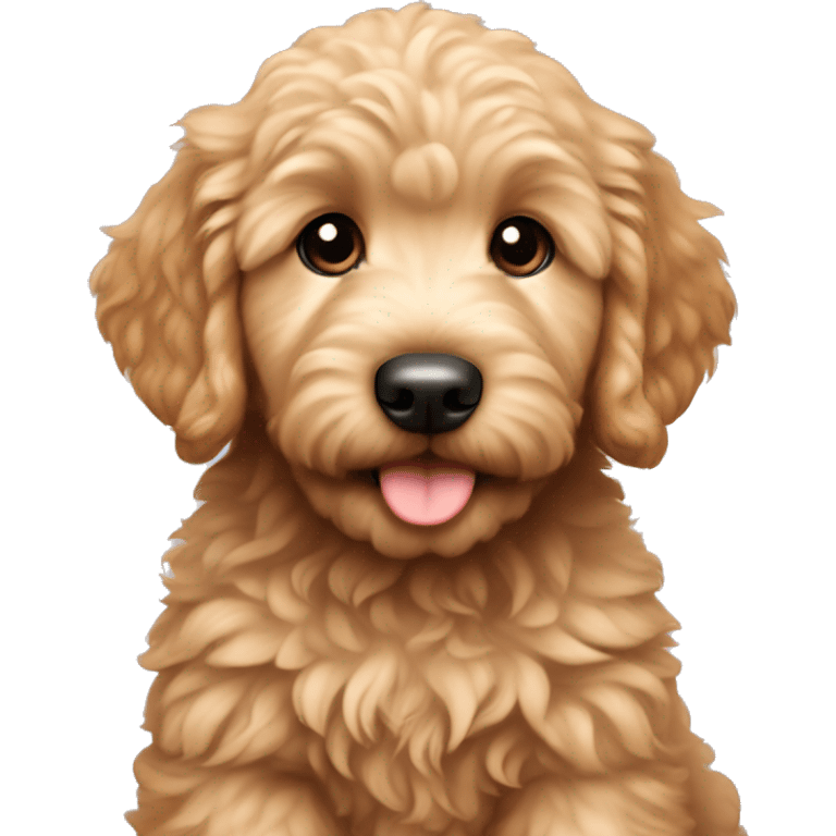 Mini golden doodle puppy  emoji