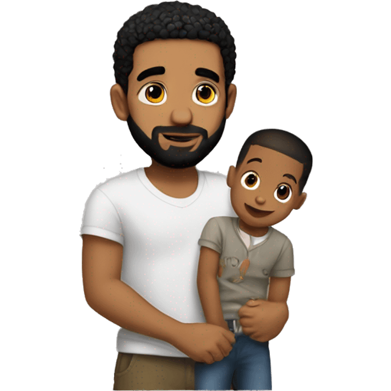 Drake with a kid emoji