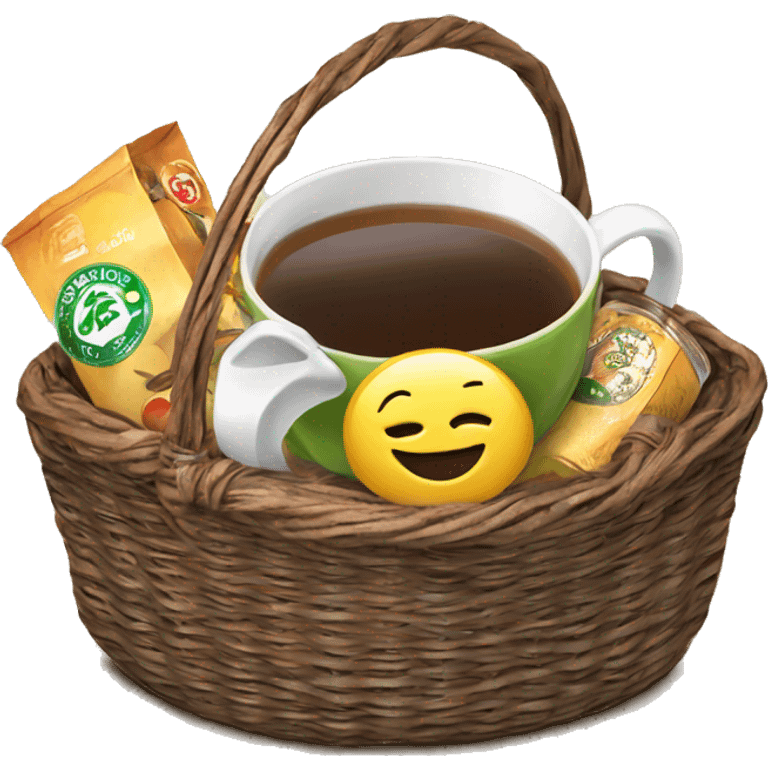 Gift basket tea coffee emoji