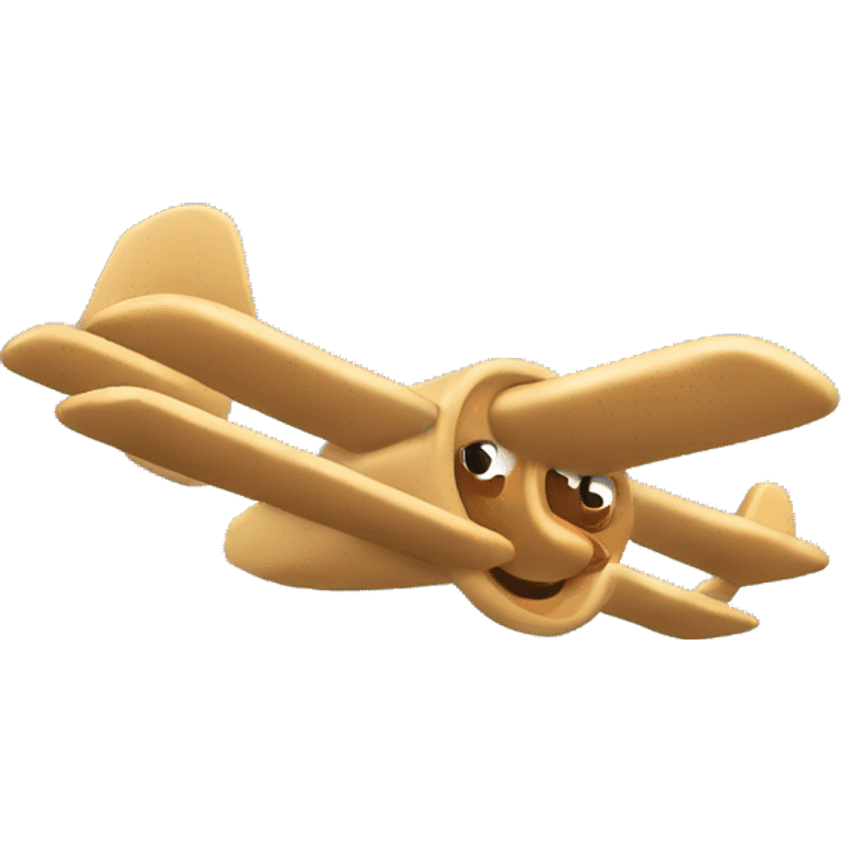 Breadstick flying in a plane emoji