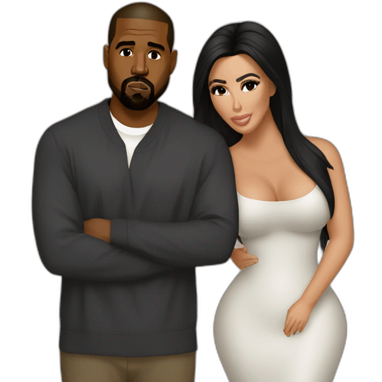 kim kardashian and kanye west emoji