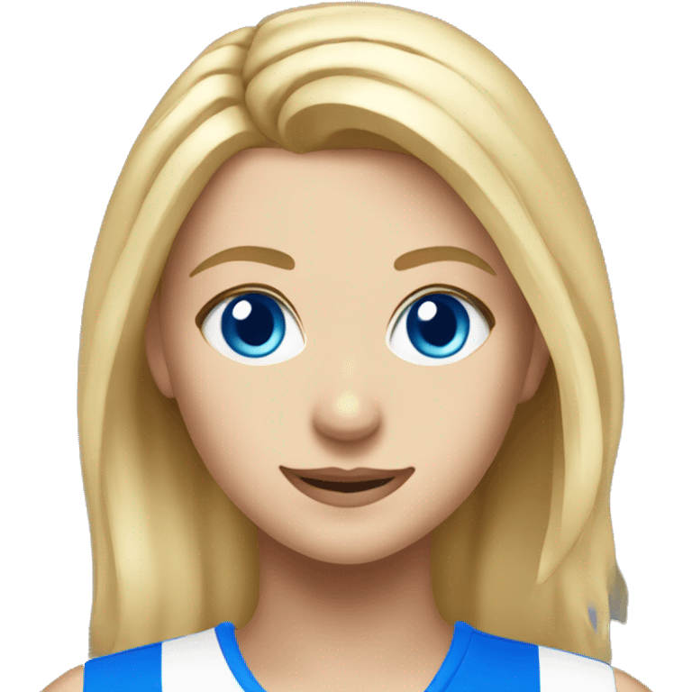 summer olympics blonde girl with blue eyes playing volleyball emoji