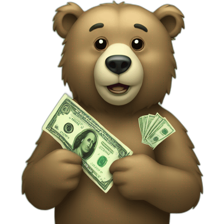 bear with dollar emoji