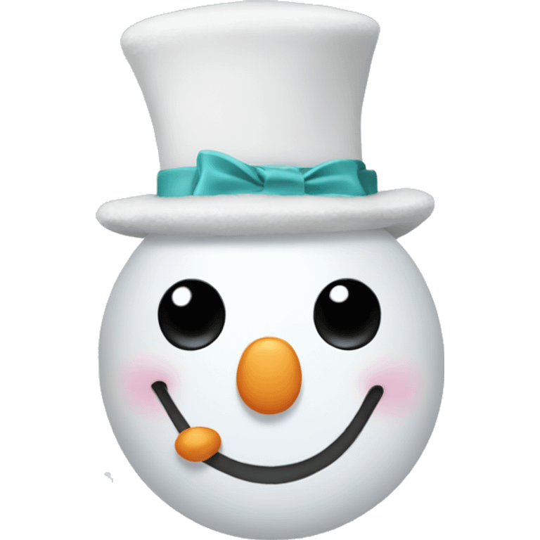 coquette snowman with bows emoji