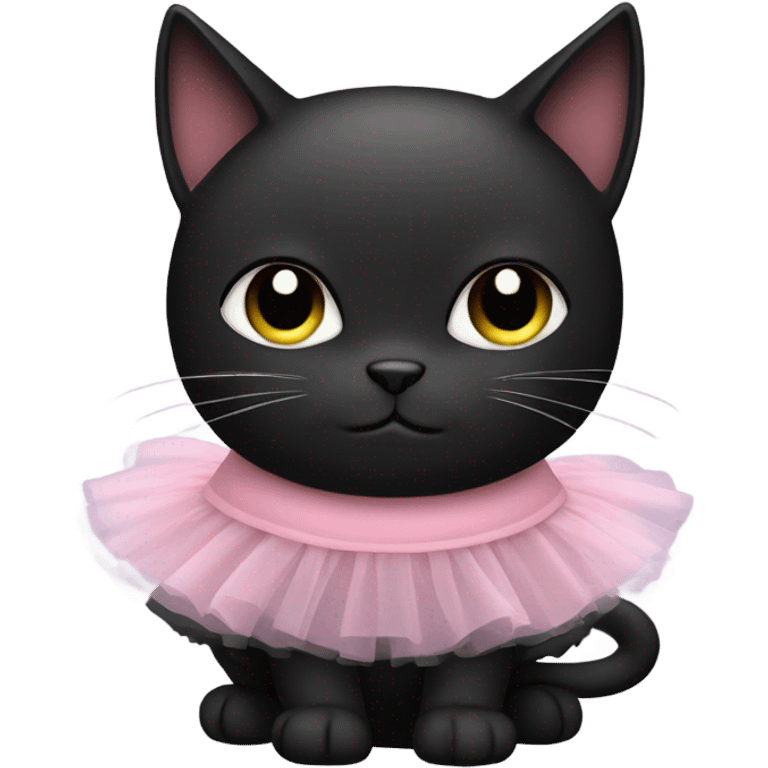 A black cat in a tutu. emoji