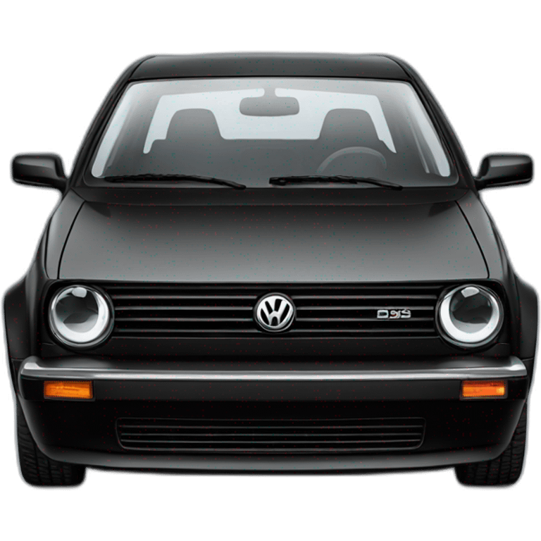 Front 2023 Volkswagen Golf universal black emoji