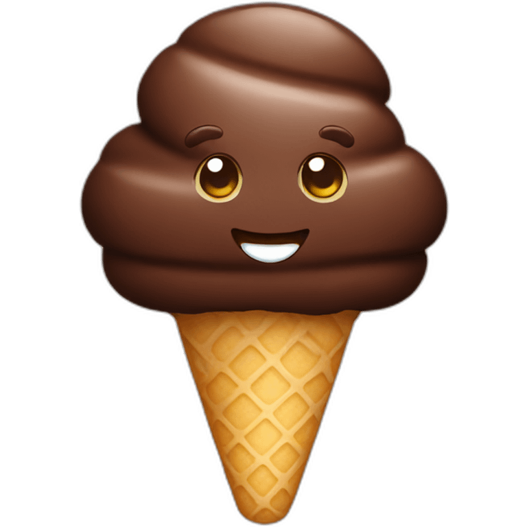 Chocolate ice cream emoji emoji