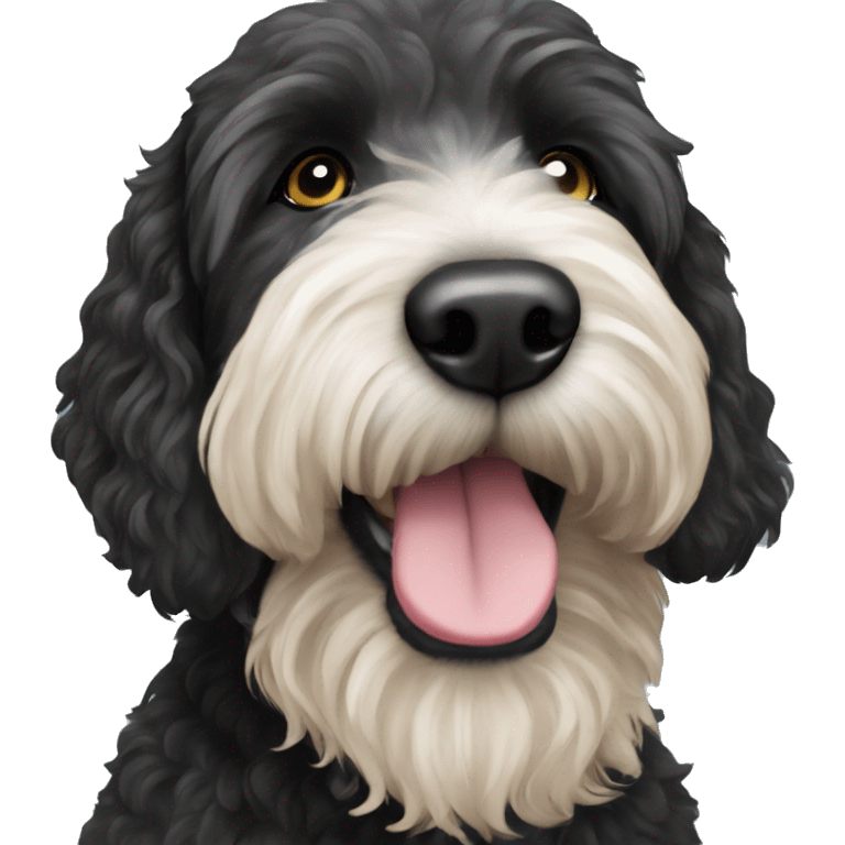 black goldendoodle emoji