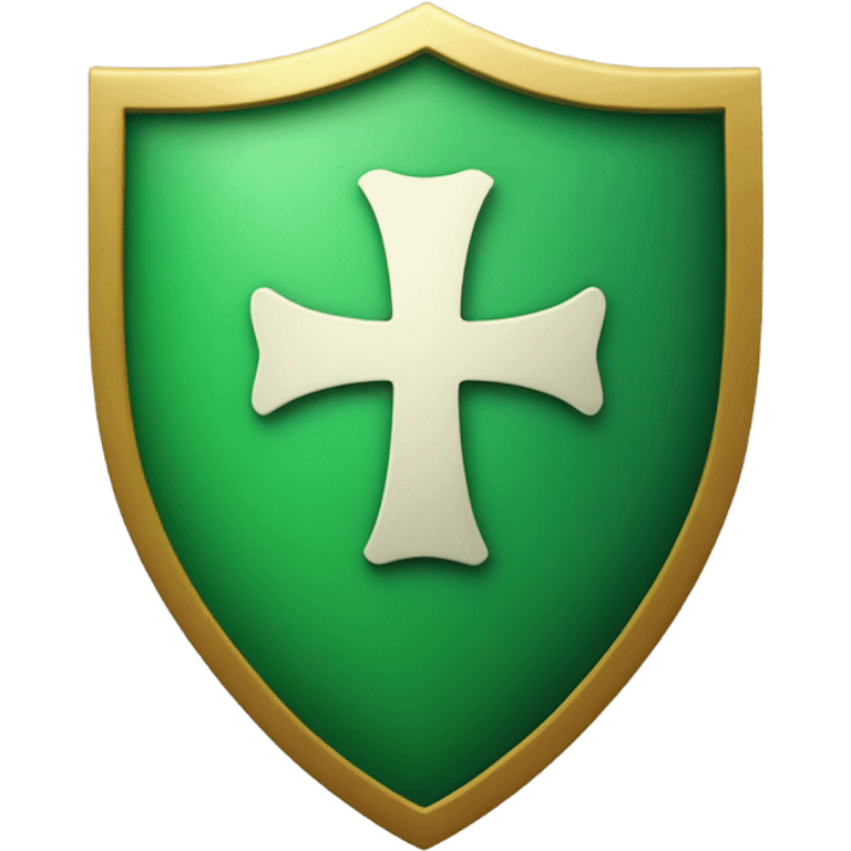 Create an emoji of a green scalloped shield that has check mark in the center emoji