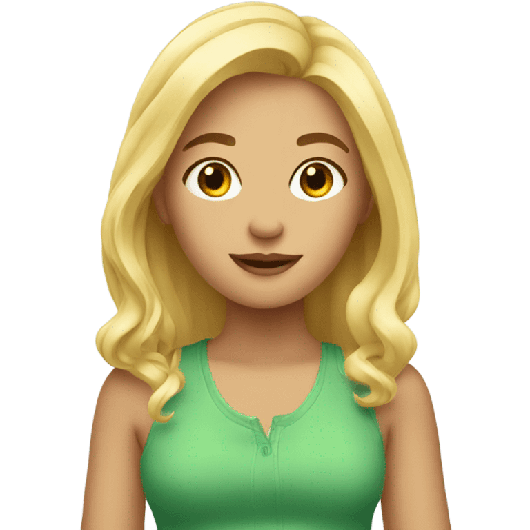 Summer blonde girl emoji