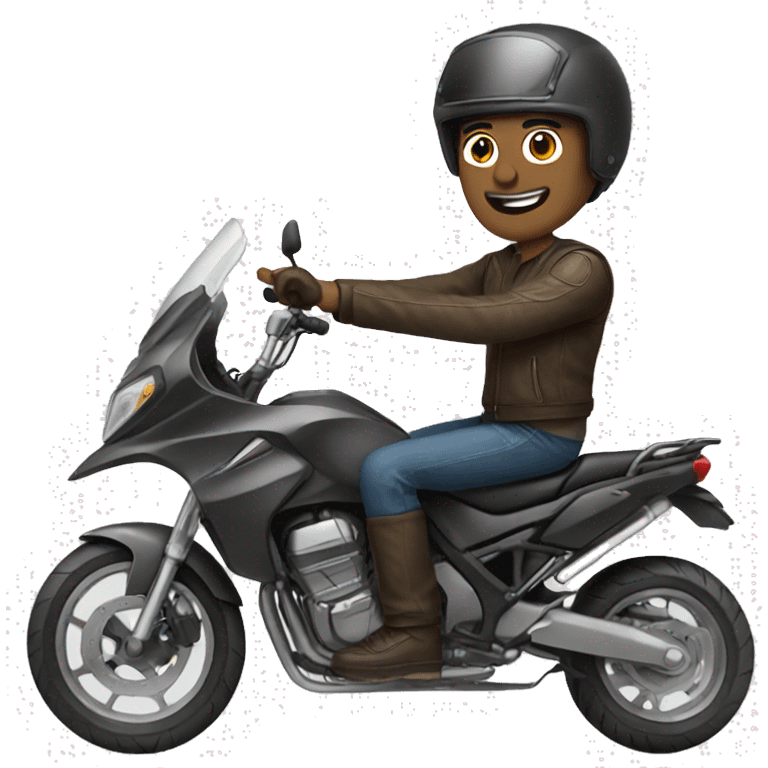 Man on motorbike  emoji