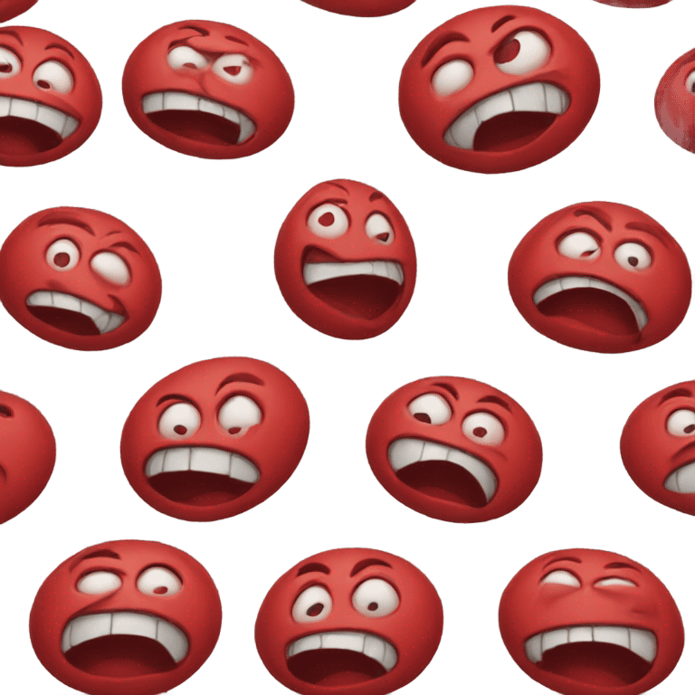 Red angry smiley face emoji