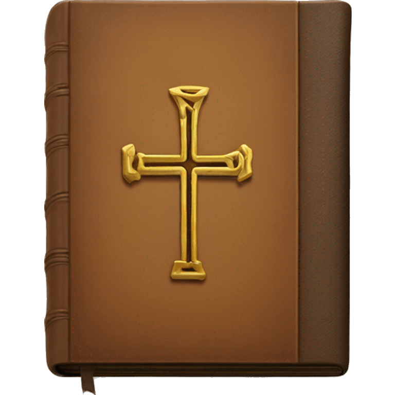 Bible, book closed, plain leather-bound cover emoji