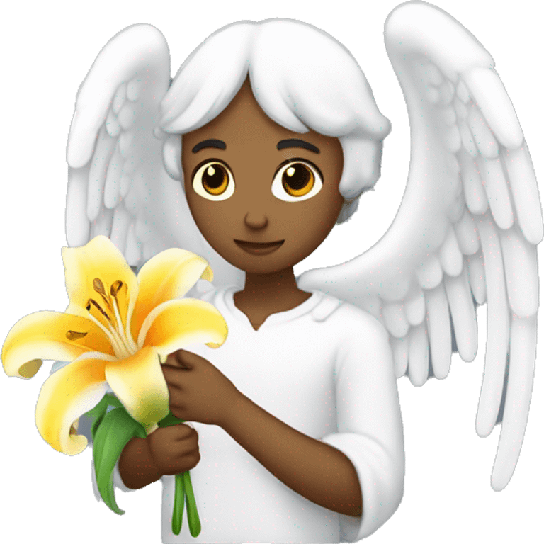 Archangel Gabriel holding lily emoji