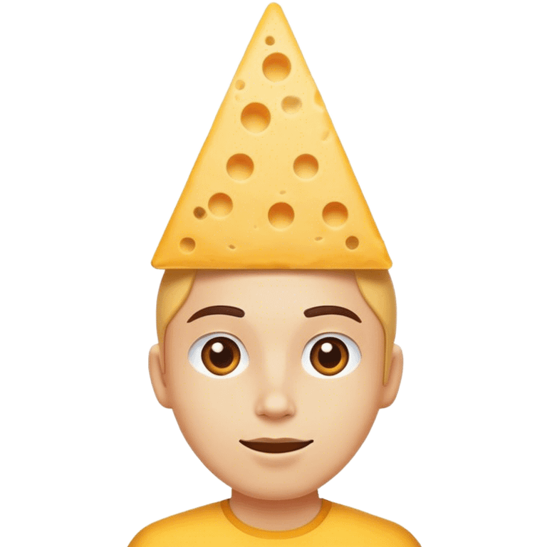 Packers fan with a cheese triangle on his head emoji