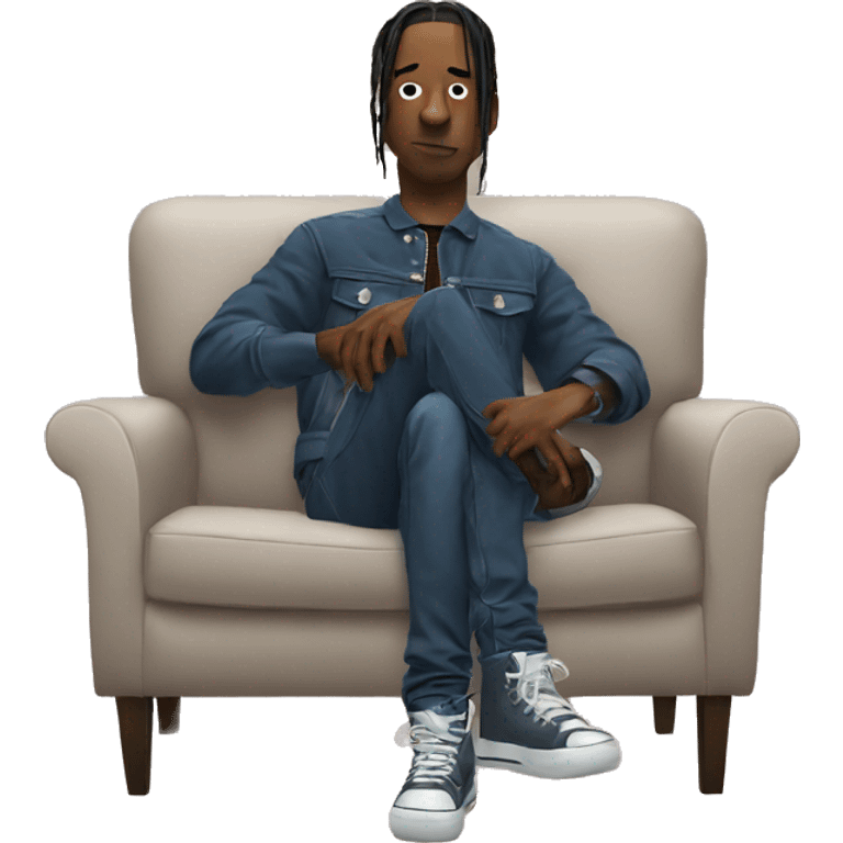 Travis Scott on a couch emoji