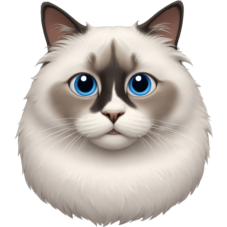 blue-eyed cat on white background emoji