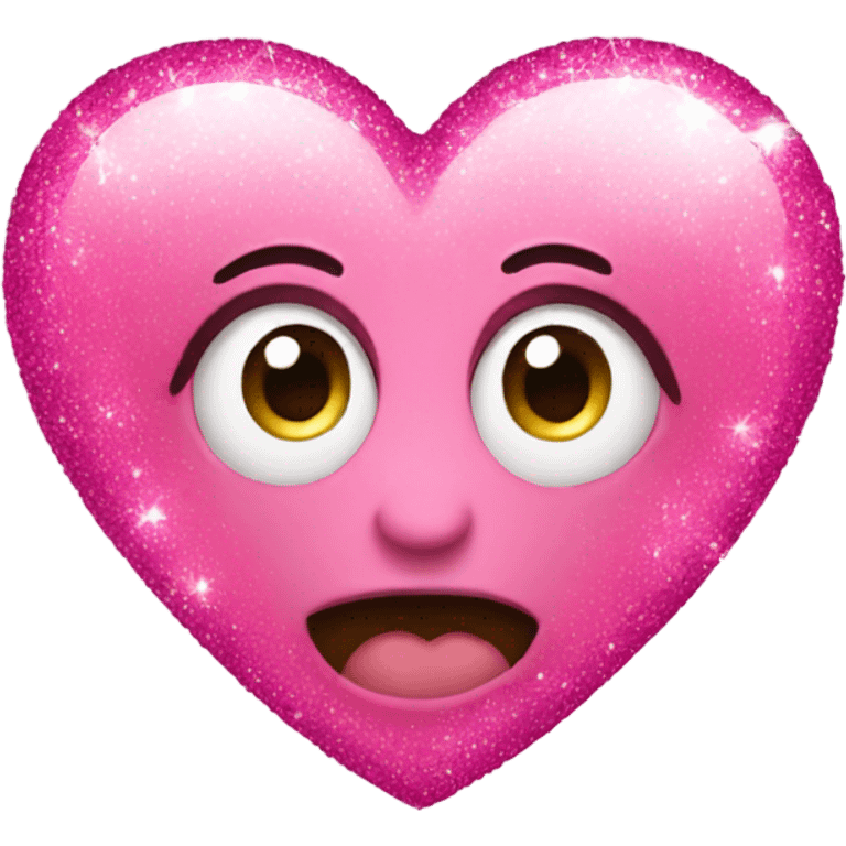 Pink sparkly heart emoji