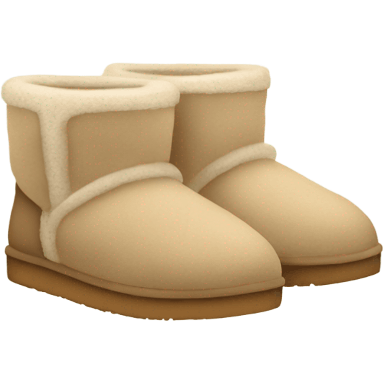 Cozy sand UGG slippers emoji