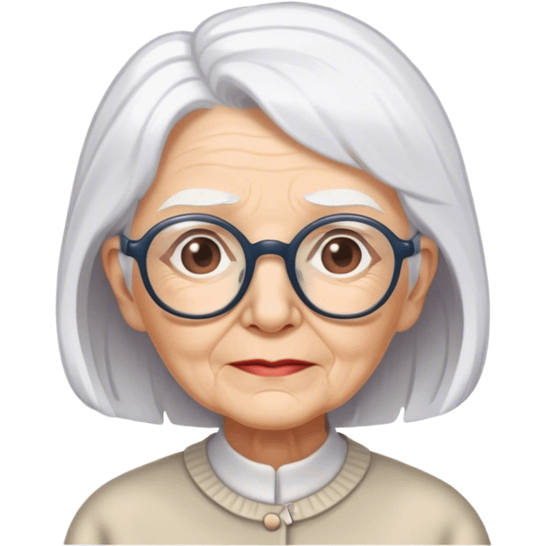 blunt grand maa with spects and white hair emoji