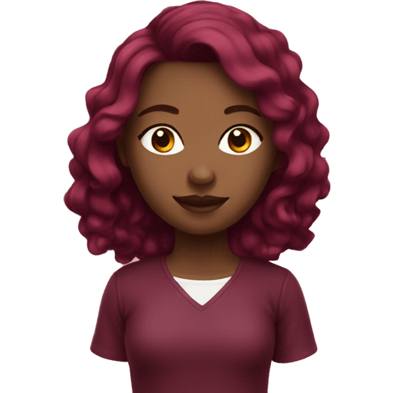 girly burgundy emoji