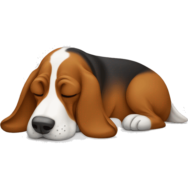 Basset hound sleeping emoji