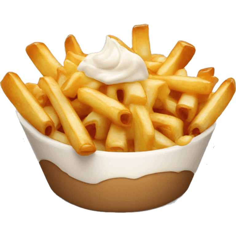 Poutine qui mange des pâtes  emoji