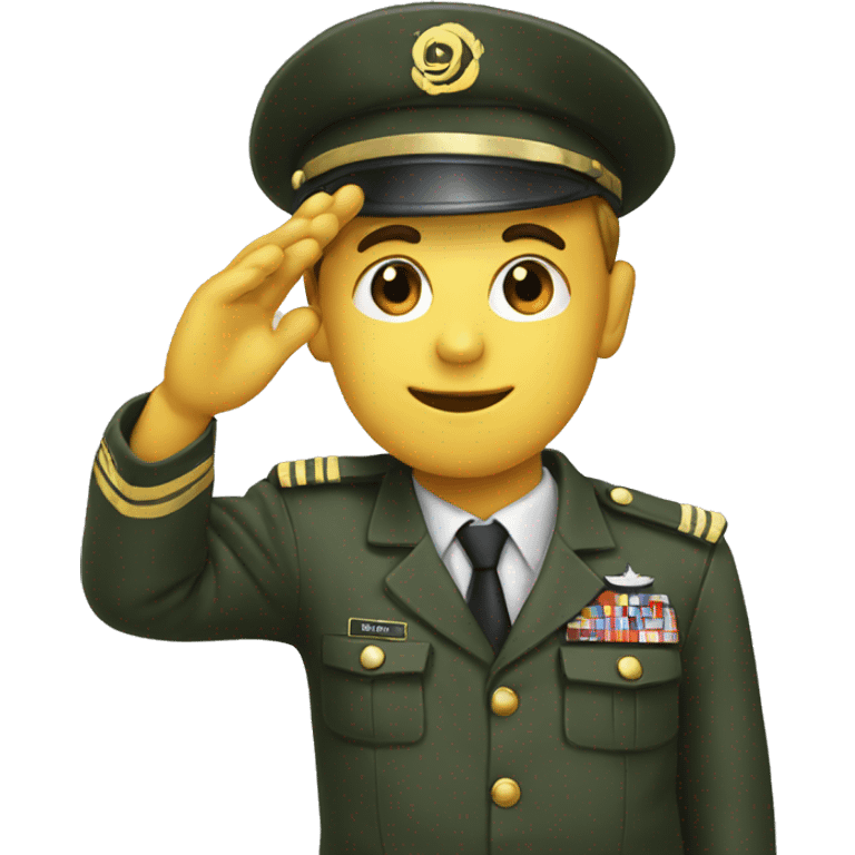 saluting  emoji