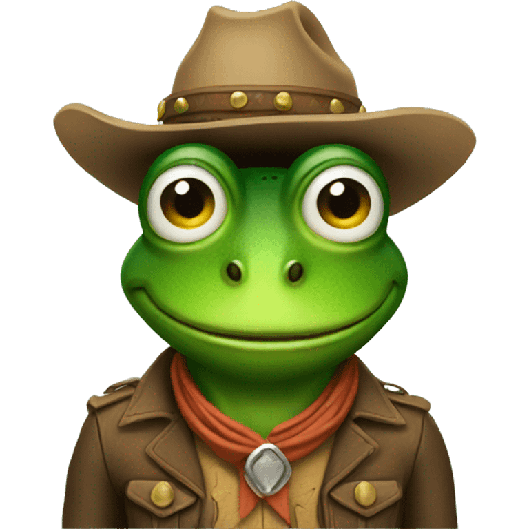 Frog cowboy emoji