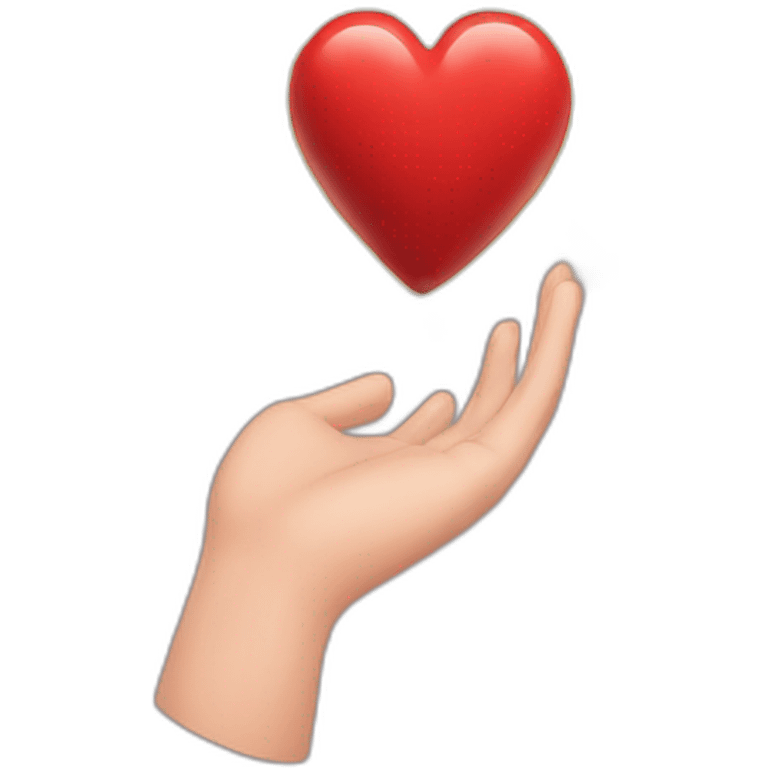 Coeur main emoji