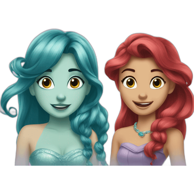 vayana and ariel disney emoji