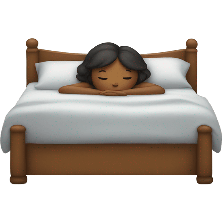 Sleeping girl on bed  emoji