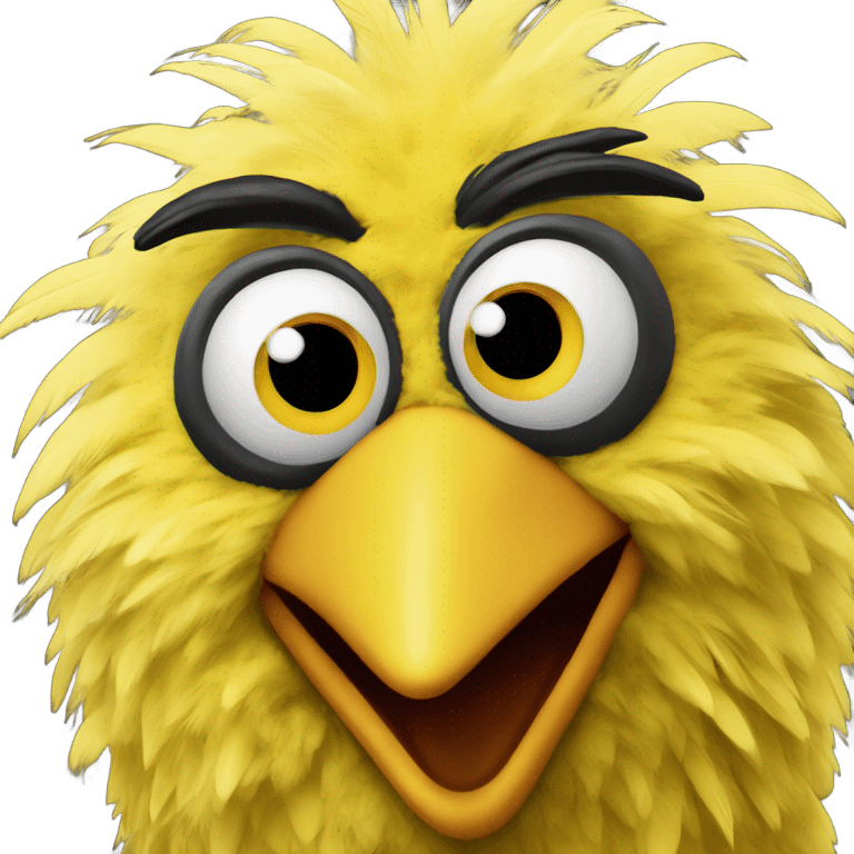 Bird puppet yellow Sesame Street  emoji