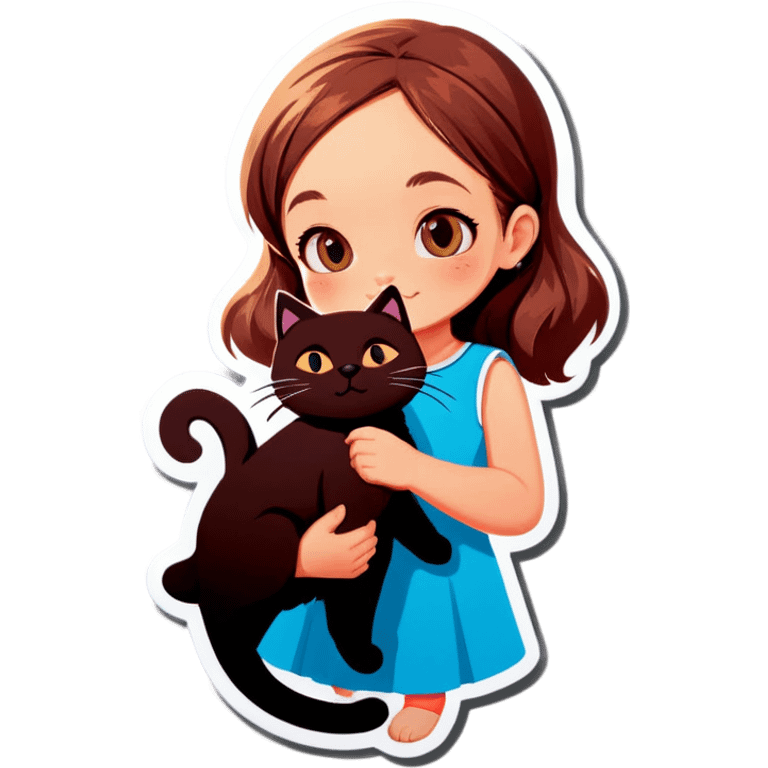 Girl holding cat emoji