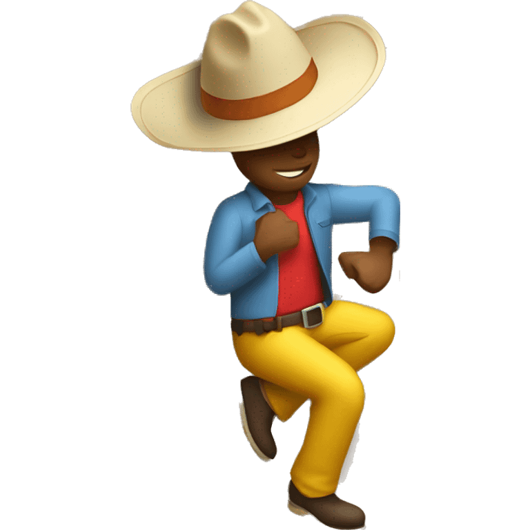 Man with sombrero climbing wall  emoji