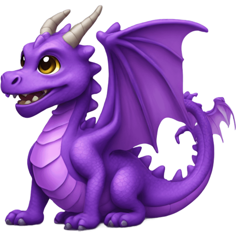 cute purple dragon  emoji