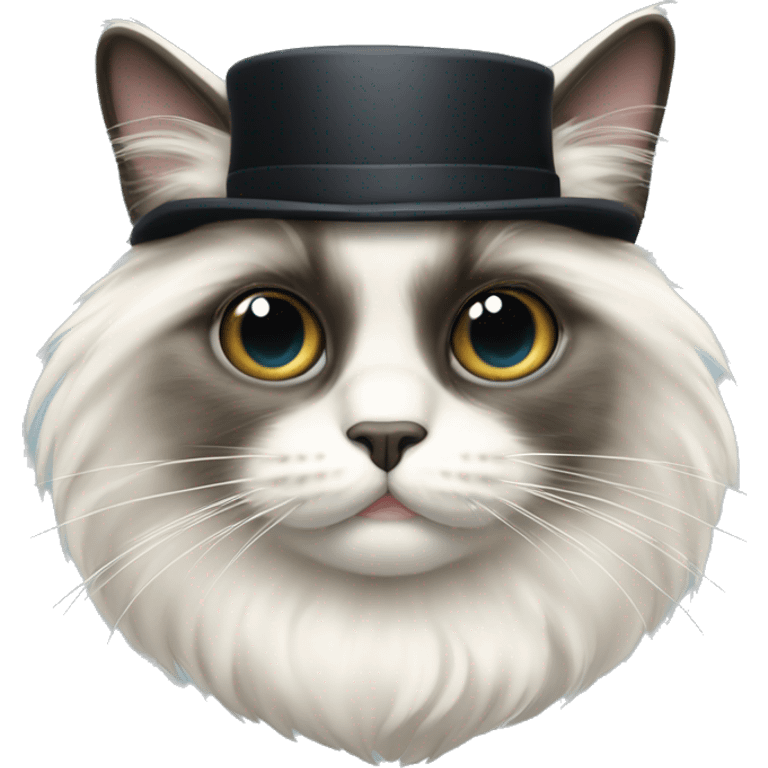 ragdoll cat with monocle emoji