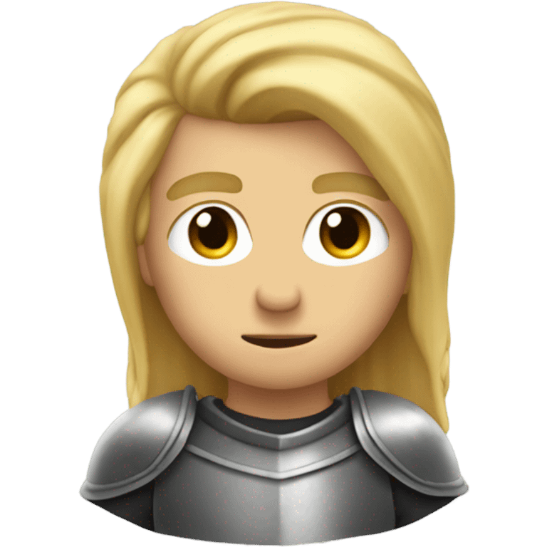 knight longish blonde hair rear back emoji