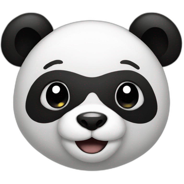 Panda with black and white switched emoji