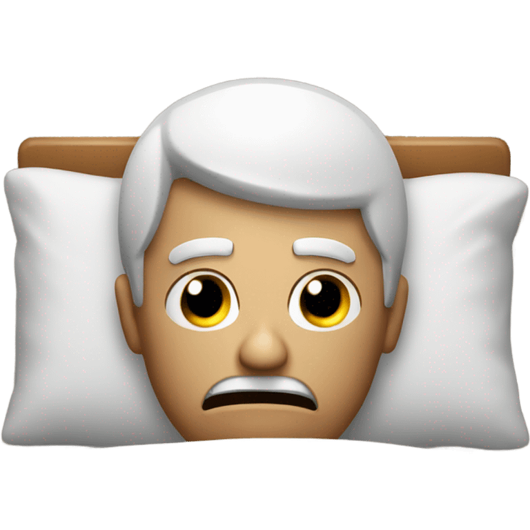 Angry man laying in bed  emoji