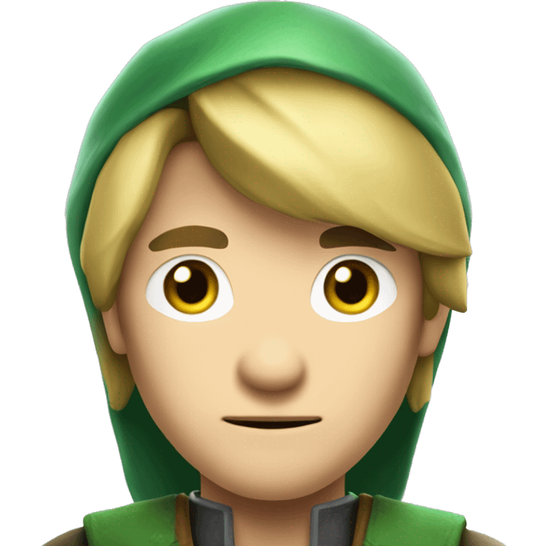 Make a futuristic yet dark looking character called link who is from 30 years in the future from The Legend of Zelda,  emoji