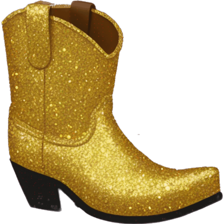 glitter cowboy boot emoji