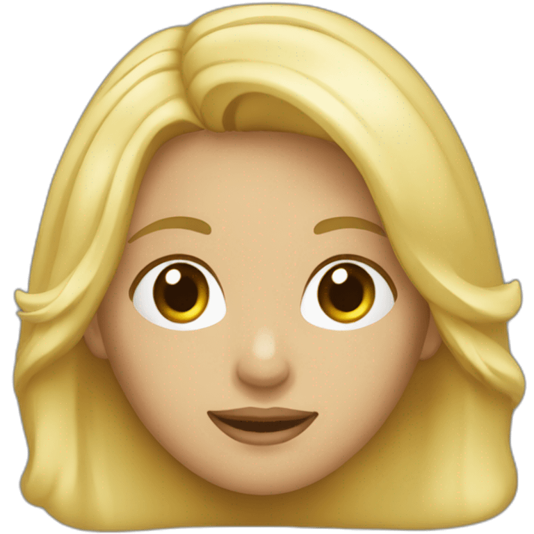 Fille blonde qui rit emoji