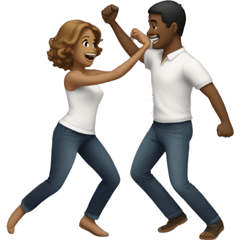 A couple dancing emoji