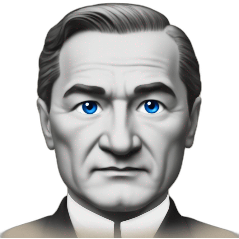 mustafa kemal ataturk with blue eyes emoji