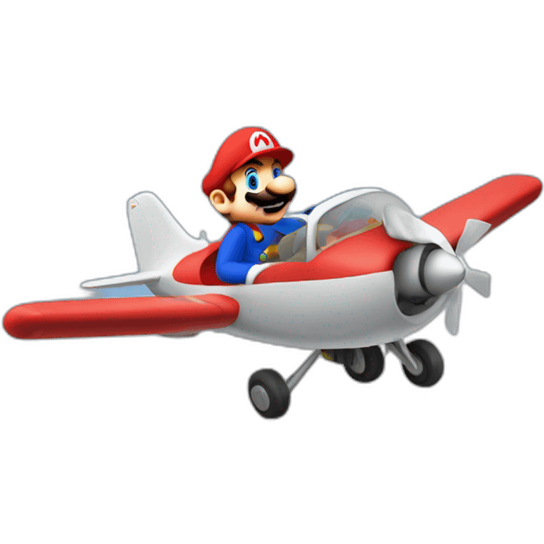 Mario sur un avion emoji